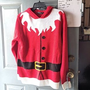 Qualfort Prime Collection Santa Hoodie Sweater sz M